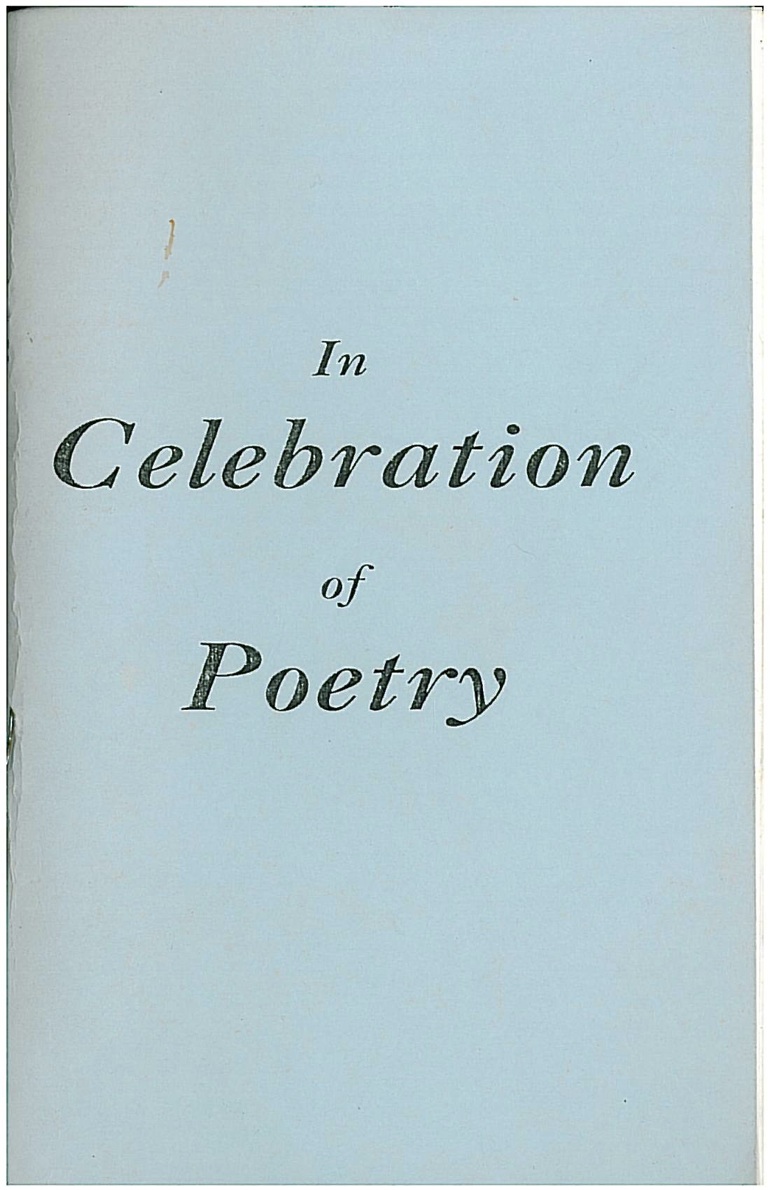 In Celebration an anthology