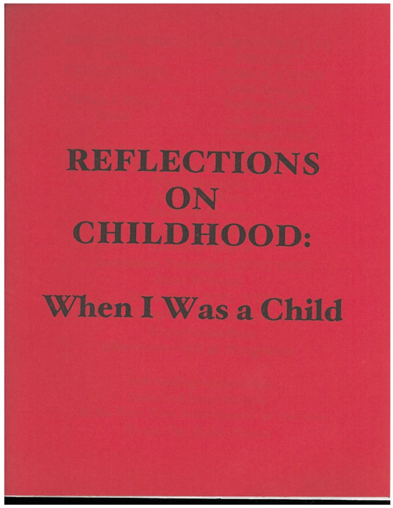 Reflections on Childhood by VTC students