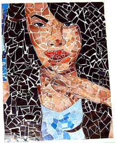 torn paper mosaic