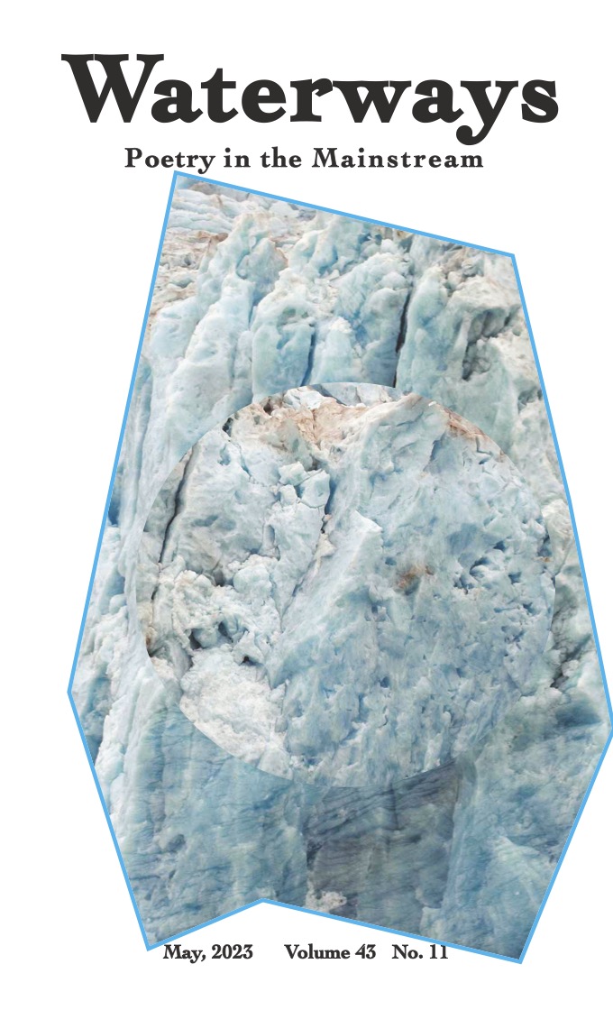 Cover for May a photograph of the Chenegar glacier, a massive ice structure.